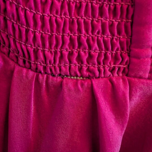 Rebecca Taylor 100% Silk Strapless Mini Dress Ruffled skirt Fuschia Size 4 Party - Picture 9 of 11